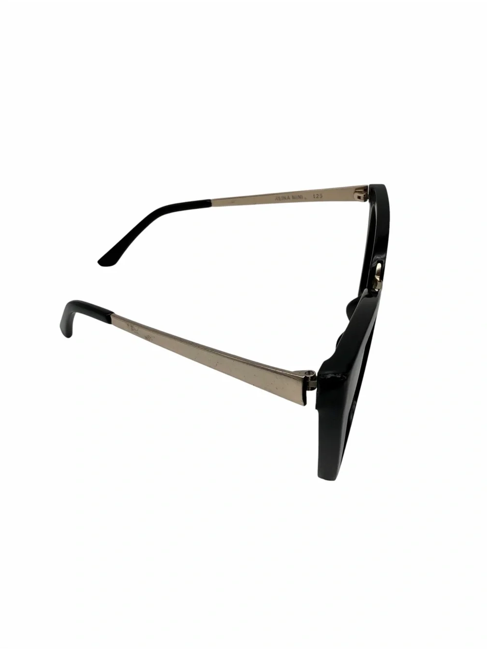 Quay Australia Reina Mini Black Cat Eye Sunglasses w/ Pouch - Picture 5 of 11